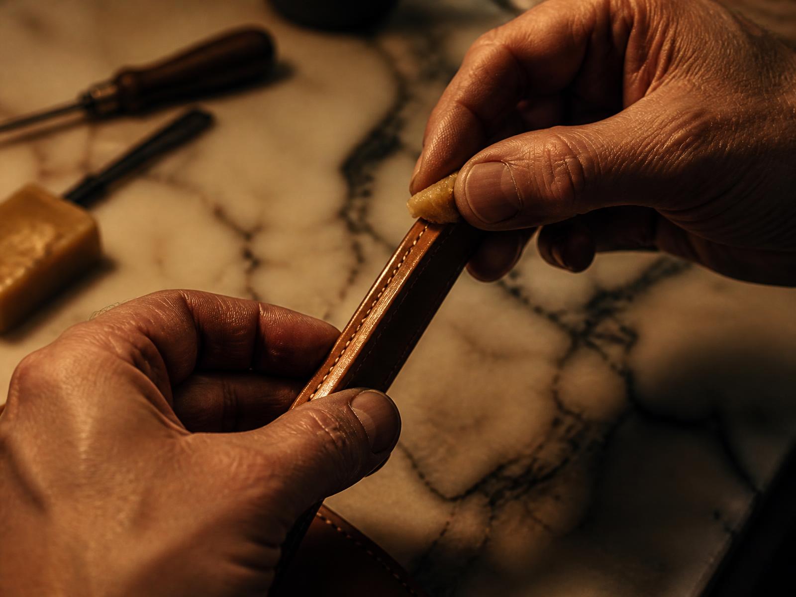 One thread, two hands.